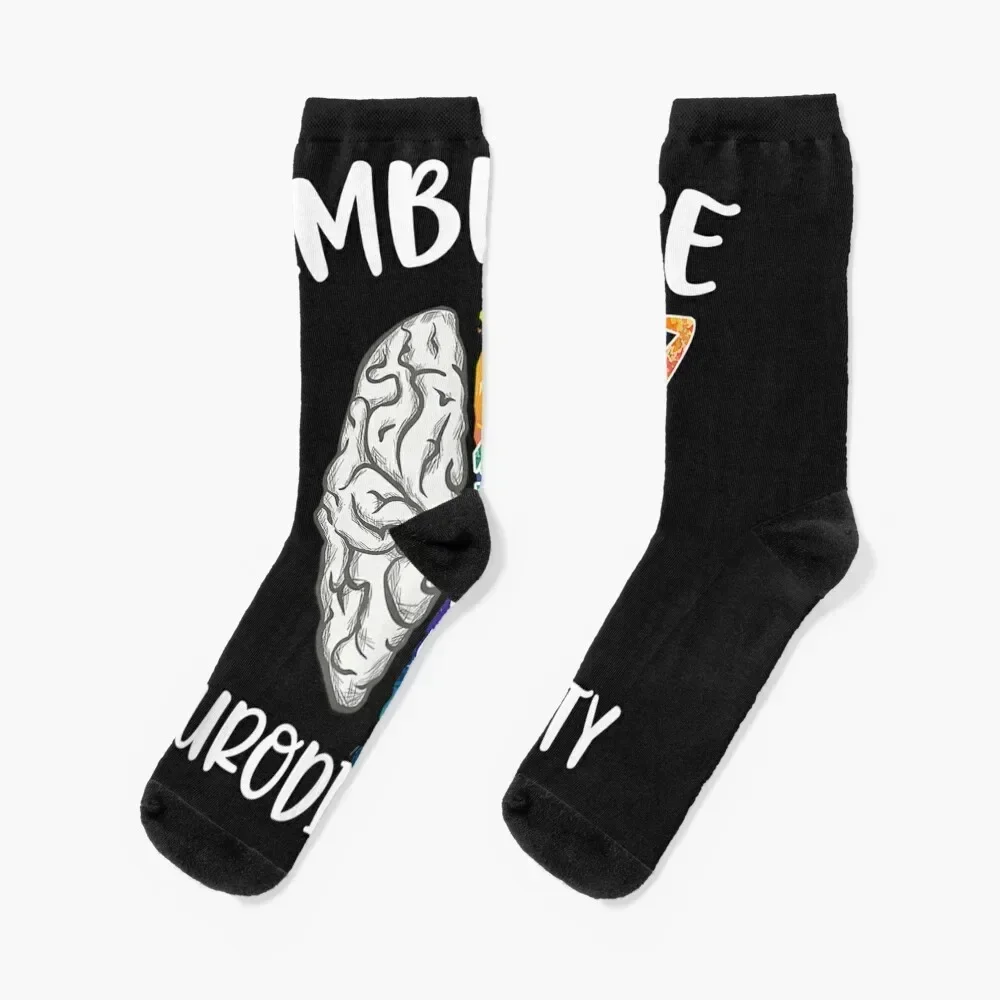 

Embrace Neurodiversity Brain ADHD ASD Autism Awareness Socks cotton Heating sock Children's Socks Men Women's