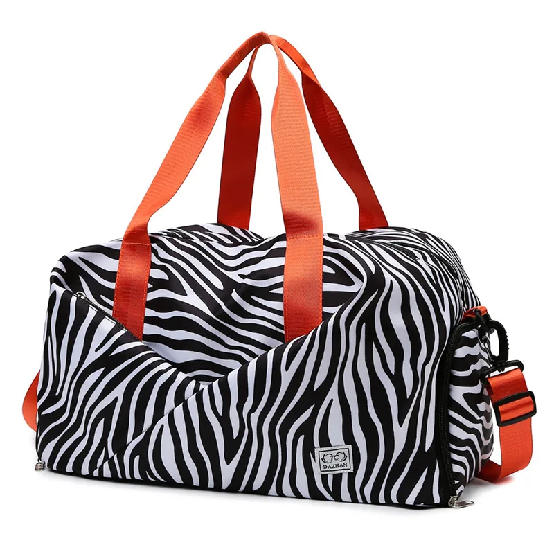 Fitness with striped design suitcase travel lightweight for business trips portable luggage bag sports