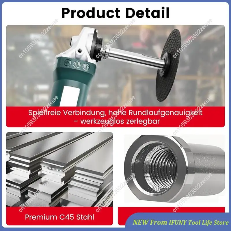 

For Angle Grinder M14 Thread Extension Attachment Satin Roller For Adapter Roller Grinders Cutting Disc New