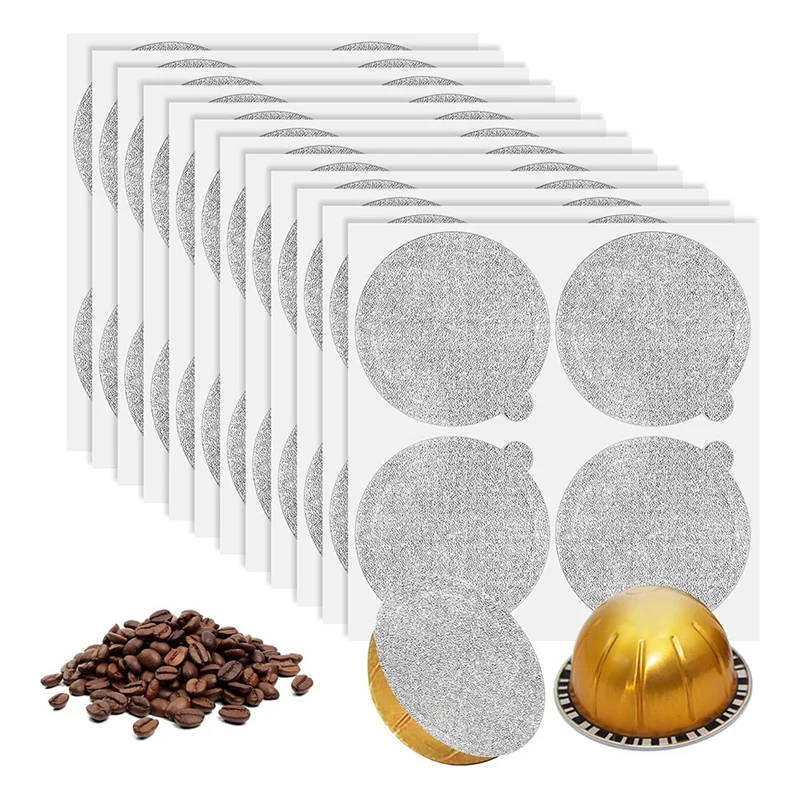 Aluminum Foils Lids Seals - Reuse Capsules Coffee Pods 120Pcs, For Vertuoline Vertuo Reuse Coffee Pods Cover Seals 62Mm