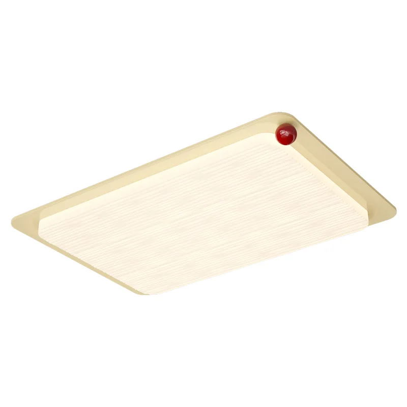 

Full Spectrum Living Room Cheese Ceiling Light Cream Wind Smart Master Bedroom Room Eye Protection Lighting