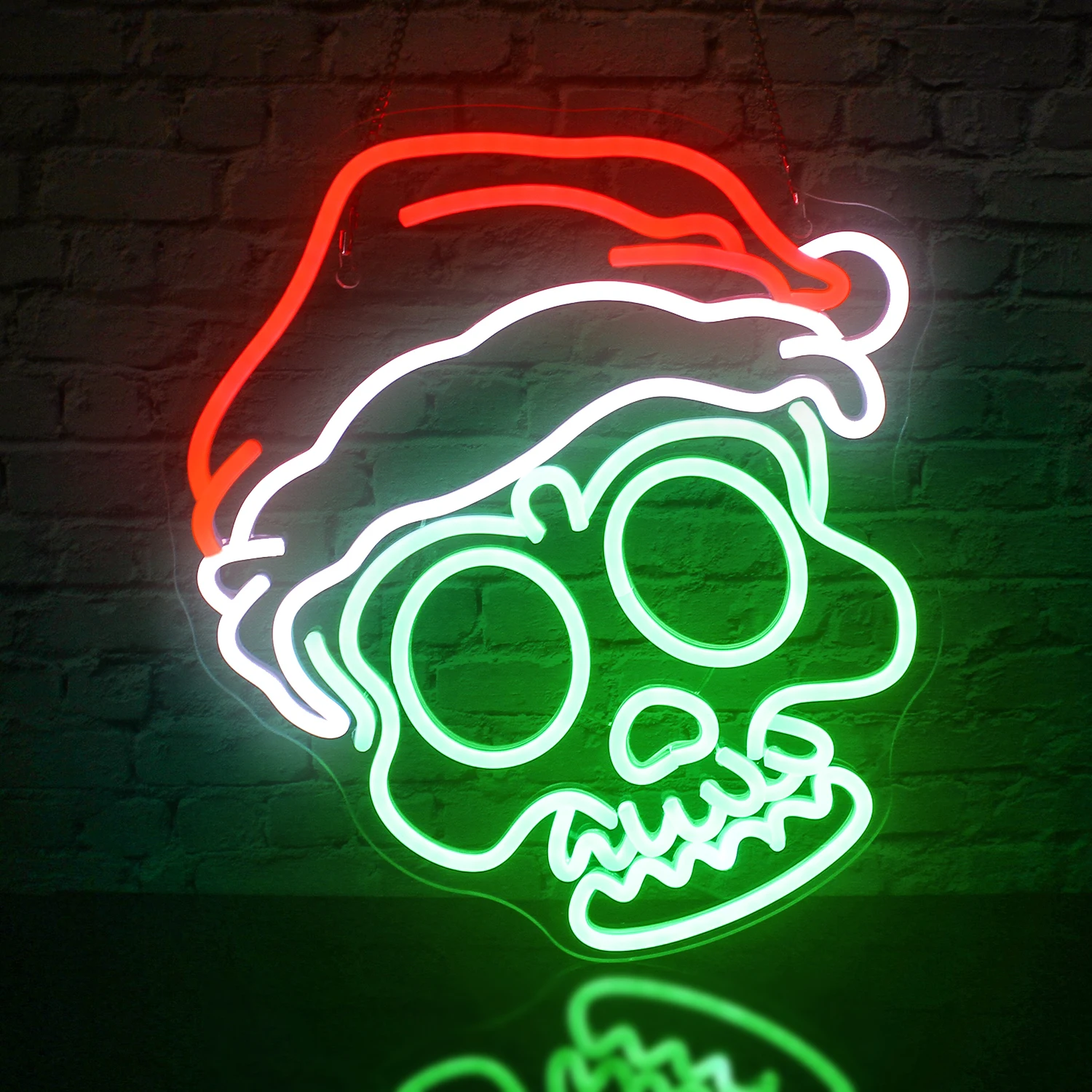 

Human Skeleton Neon Led Sign Green Spooky Lights Celebrating Halloween Decor Room Decoraiton For Home Bars Party Sign Dimmalbe