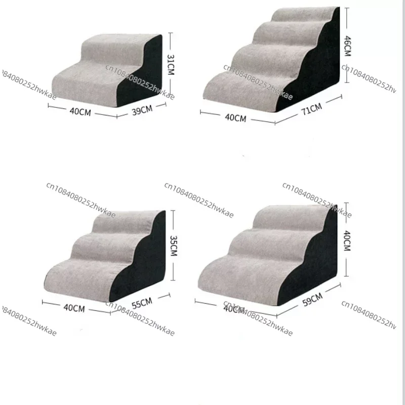 CAWAYI KENNEL Memory Foam Dog Sofa Stairs Pet 2/3/4 Steps Stairs for Small Dog Cat Ramp Ladder Anti-slip Bed Stairs Pet Supplies