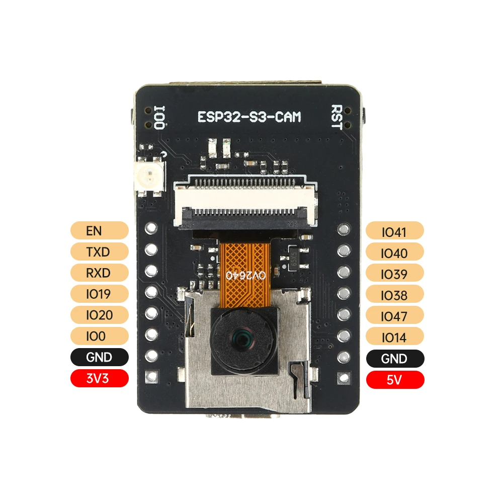 ESP32-S3 WROOM-1 N16R8 CAM Papan Pengembangan WiFi + Modul Bluetooth Kamera OV2640