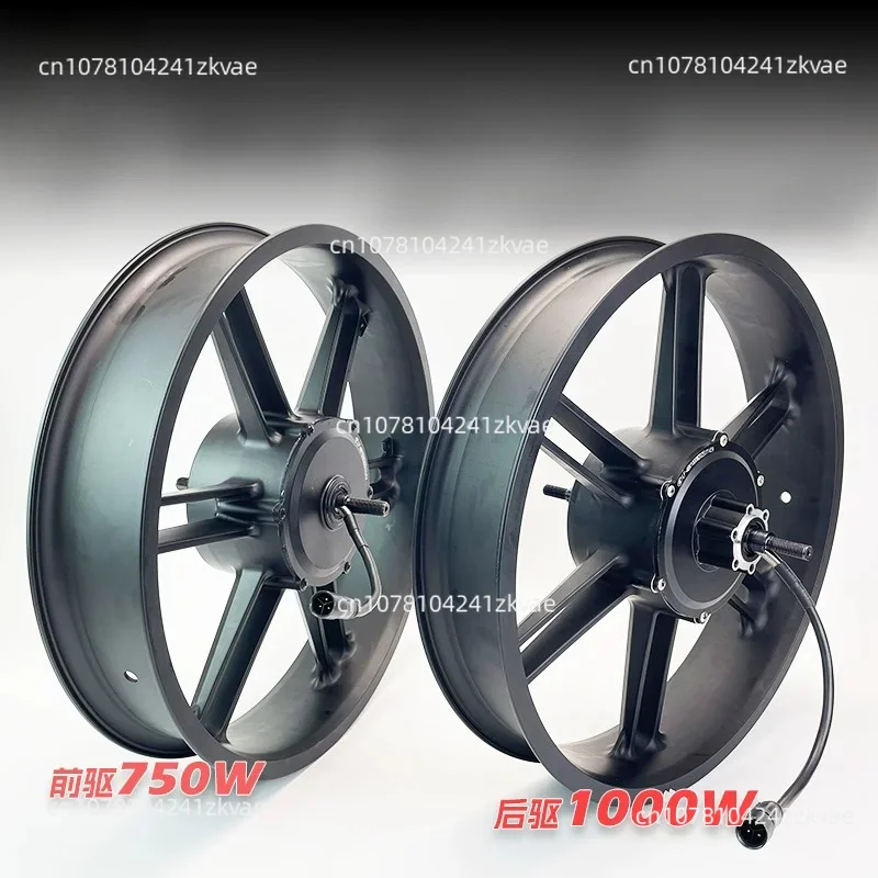 Motor Front and Rear Integrated Wheel Motor Wheel Set 20X4.0 20X5.0 Wheel Hub 500W 1000W Snowmobile Motor
