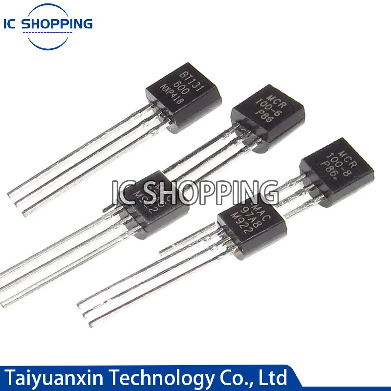 100PCS BT131-600 BT131  MAC97A6 MAC97A8 MCR100-6 MCR100-6 97A6 97A8 100-6 100-8  TO-92 Triacs  IC