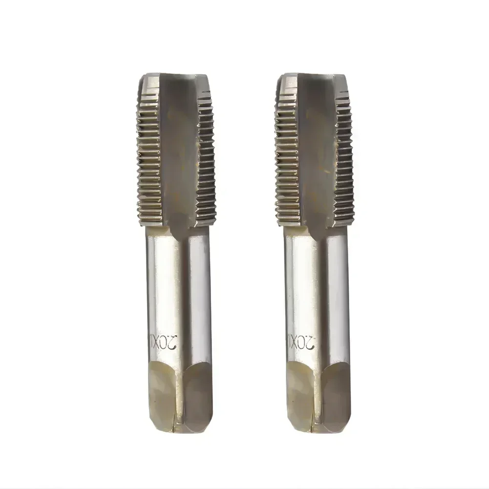 2 Pcs Right Screw Taps Straight Fluted Fine Thread Metric Hand Taps Drill Thread Forming Machine Tap Bits M16 18 M20