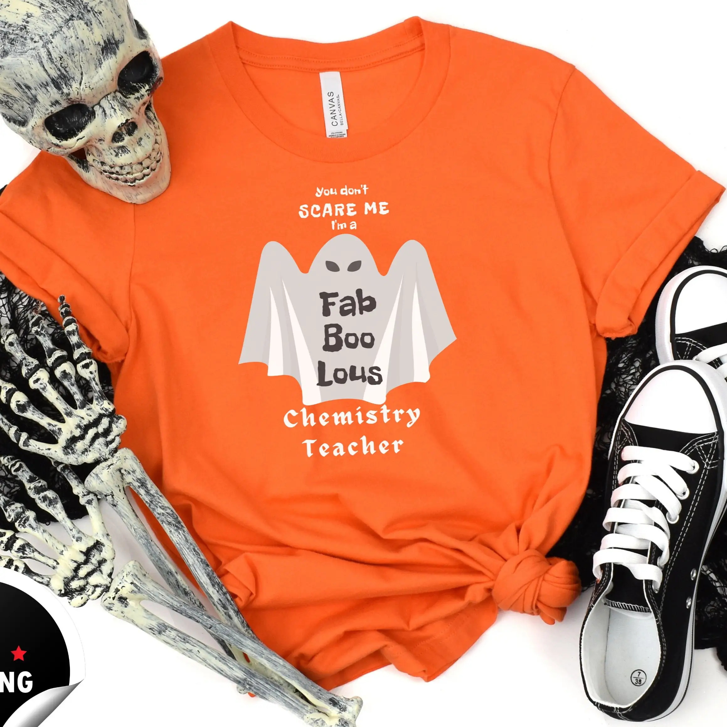 Faboolous Chemistry Teacher Halloween T Shirt for Her Him Back to School