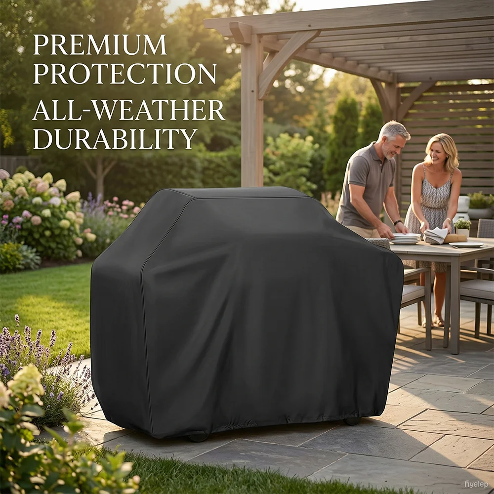 BBQ Covers Heavy Duty Universal Gas Grill Cover Waterproof 32-60Inch 8 Size Outdoor Patio Grill Protector