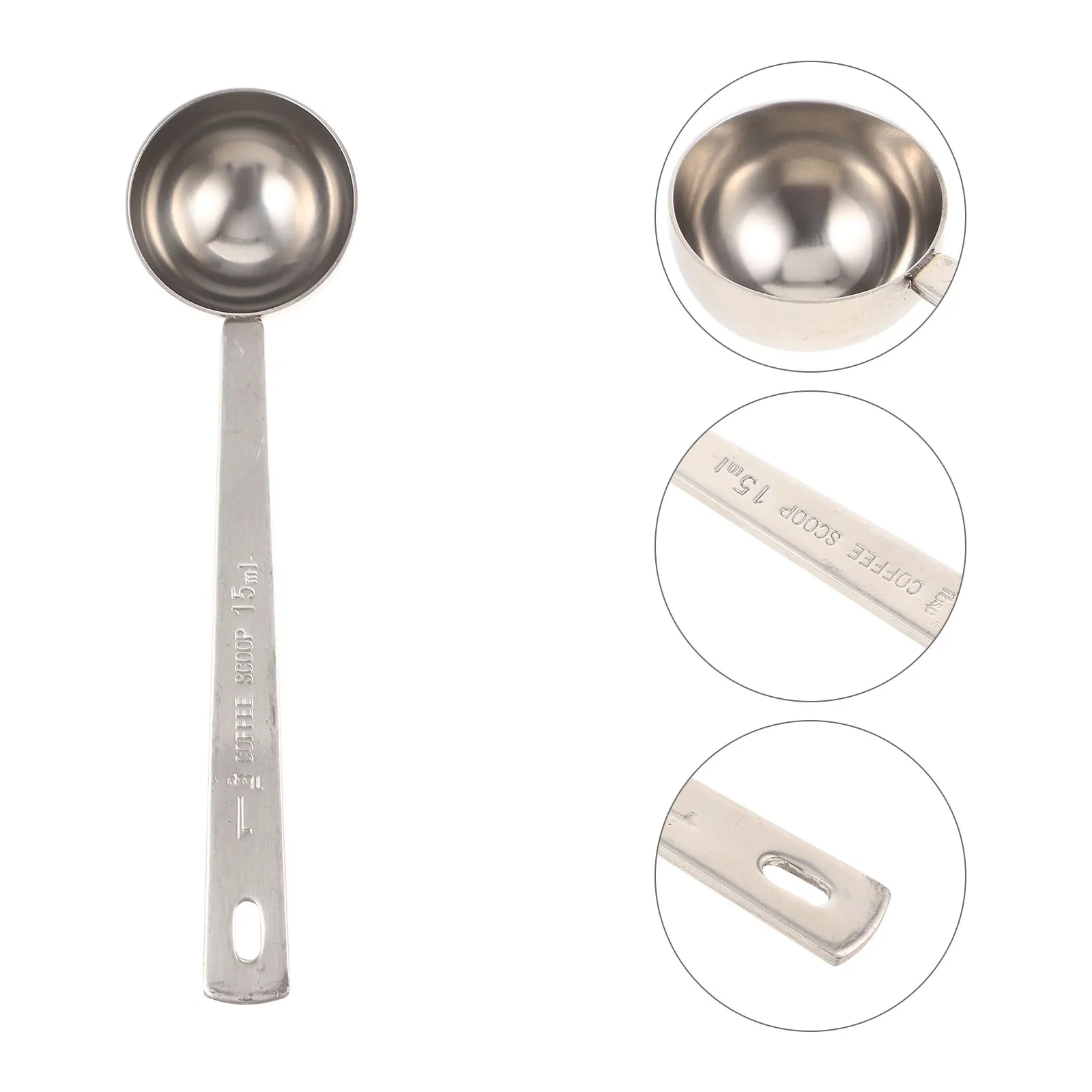 

3pcs Stainless Metal Scoop Espresso Dessert Stirring Spoon Sugar Serving Spoon Portable Lightweight Mirror