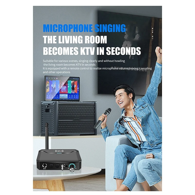 New Bluetooth Receiver 5.1 Audio Adapter To Old-Fashioned Speaker Amplifier Dedicated To 6.5 Microphone Karaoke Easy Install image 2