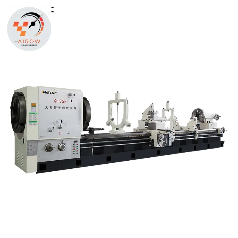 Airow New Products Q1353 Horizontal Manual Oil Country Lathe Pipe Threading Lathe Machine for Metal