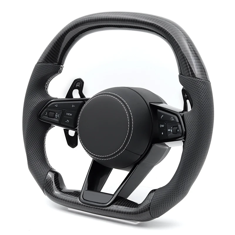 Modyfikacja kierownicy karbonowej w stylu square do Audi A3 A4 A5 A6 A7 A8 S3 S4 S5 S6 S7 S8 Q3 Q5 Q7 Q8 R8 RS RS3 RS4 RS5 RS6 RS7