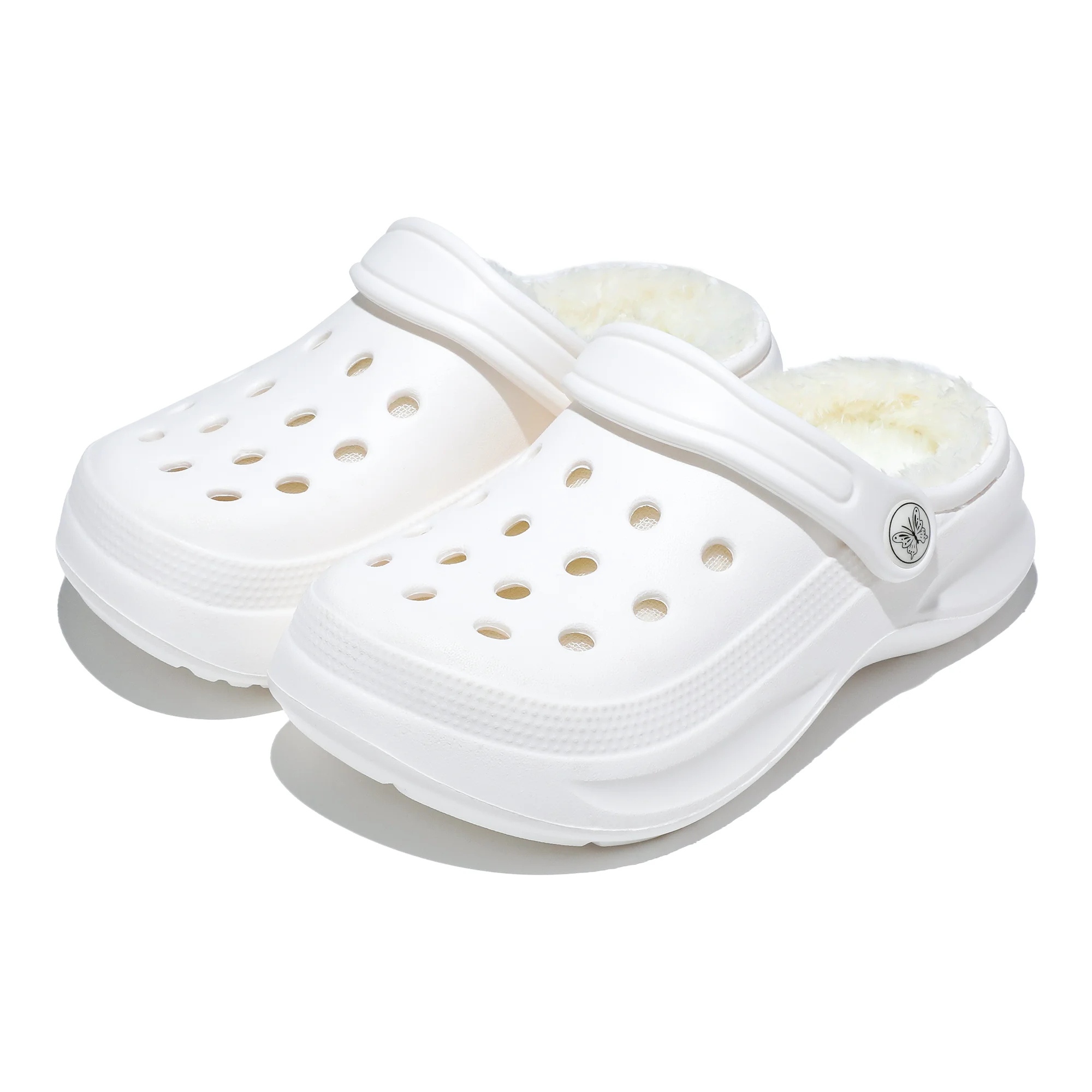 Kinder-Clogs und -Mules mit Fellfutter, leichte Garten-Schuhe mit Baumwollfutter, warme Hausschuhe für Jungen, Mädchen und Kleinkinder, 168. – Detail 3