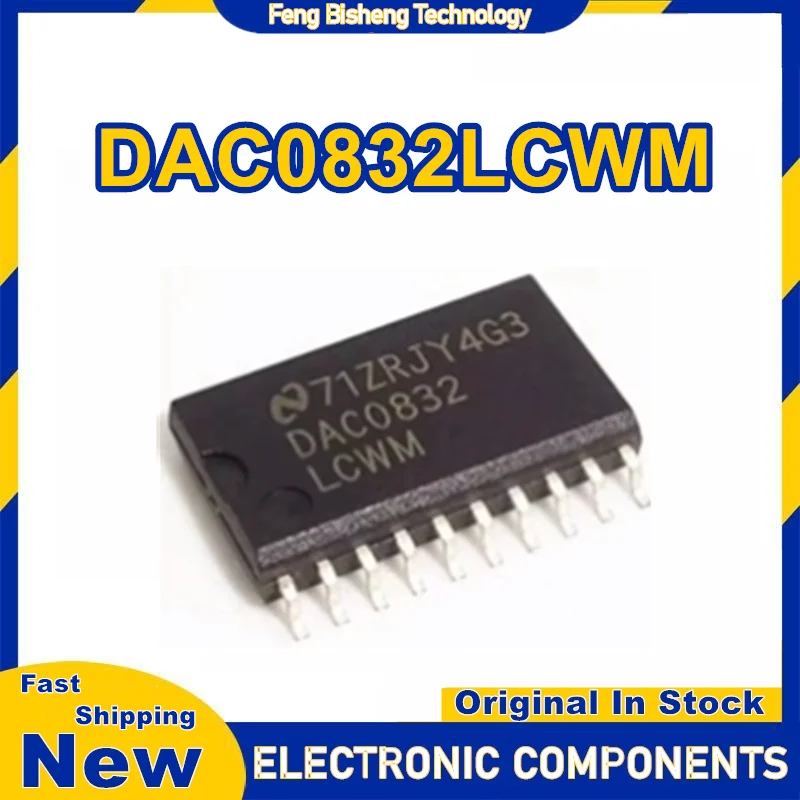 DAC0832LCWM DAC0832 SOP20 chip conversor analógico para digital de 8 bits novo original em estoque