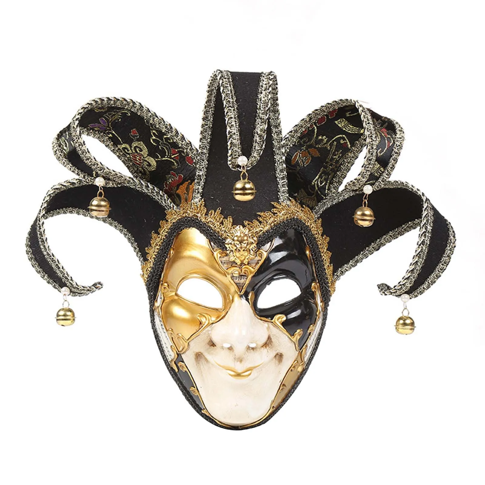 Halloween Wedding Mardi Gras Mask Holiday Party Mask Masquerade Ball Joker Crack Mask for Women/Men Musical Venetian Party Masks