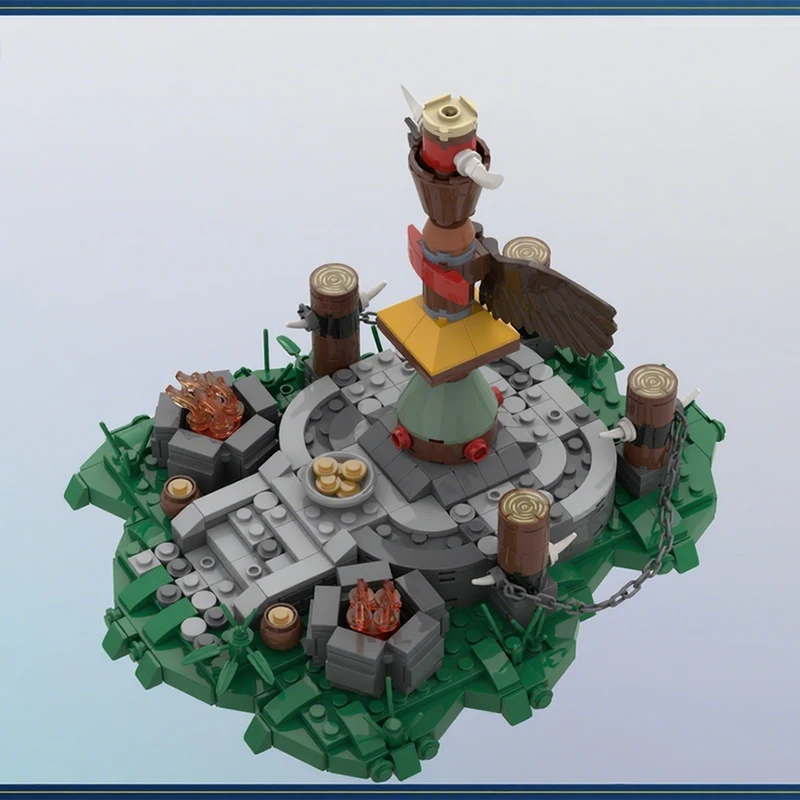 

447pcs MOC Wow Fantasy Orc Tauren Totem Castle Model Building Blocks Construction Toys Christmas Gifts Education Brick Kids