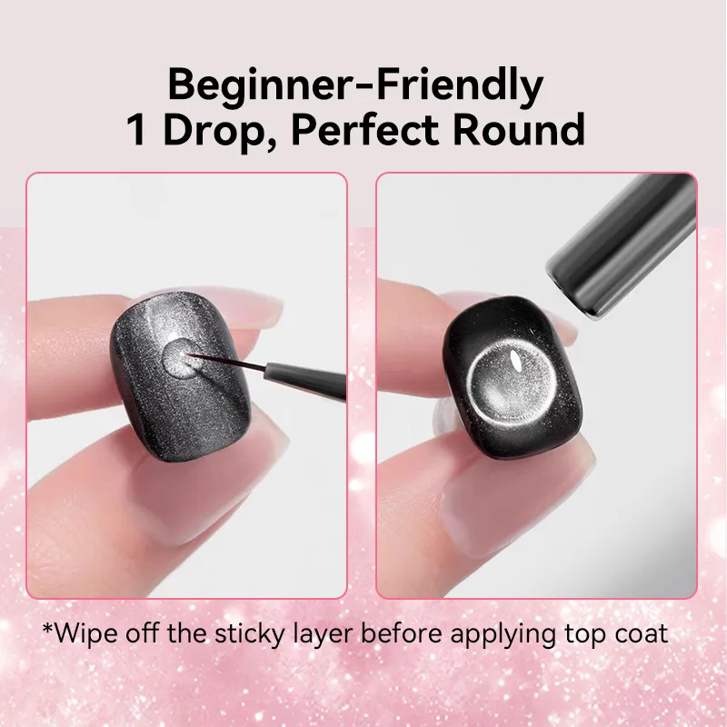 BORN PRETTY Nail Art Floating Cat Eye Thin Dispensing 3D Double Layer Floating Cat Eye Versatile Nail Polish