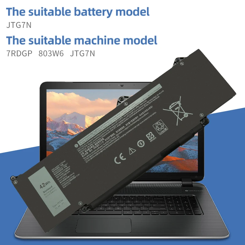 SUOZHAN New Laptop Battery For DELL JTG7N 7RDGP 11.4V 3500mAh 42Wh
