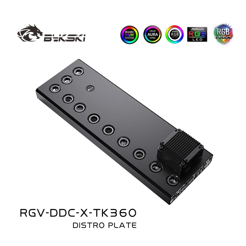 Bykski RGV-DDC-X-TK360 Desktop Computer Distro Plate Universal Waterway Board Reservoir Water Tank New Solution 5V ARGB