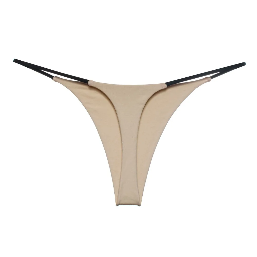 Thin Strappy Women Thongs and G Strings Plus Size Low Rise Female Cotton Bikini Underwear S-XL