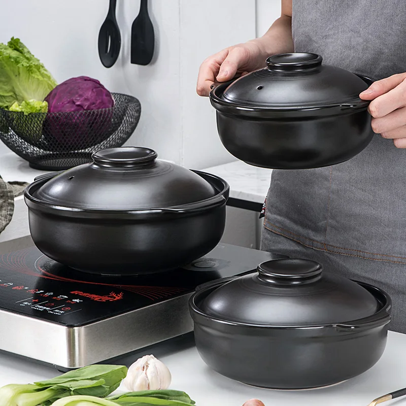 Korean Pot casserole pottery pot soup pot steamed rice braised chicken rice and heat resistant pot Claypot rice Gas Claypot