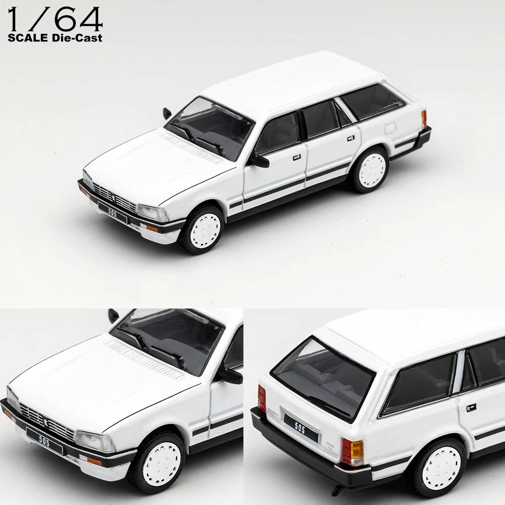 DCT 1/64 505SW Model Car Vintage Vehicle Wagon Diecast Car Collection Toy Station Vehicle Gift For Adults With Display Case