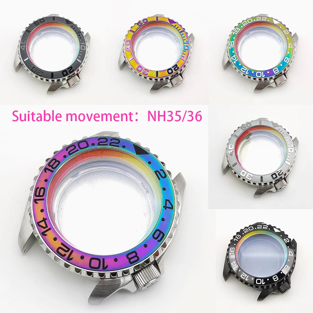 

NH35 case waterproof Color inner shadow ring Sapphire mirror Suitable NH35/NH36 /4R35A/4R36A movement