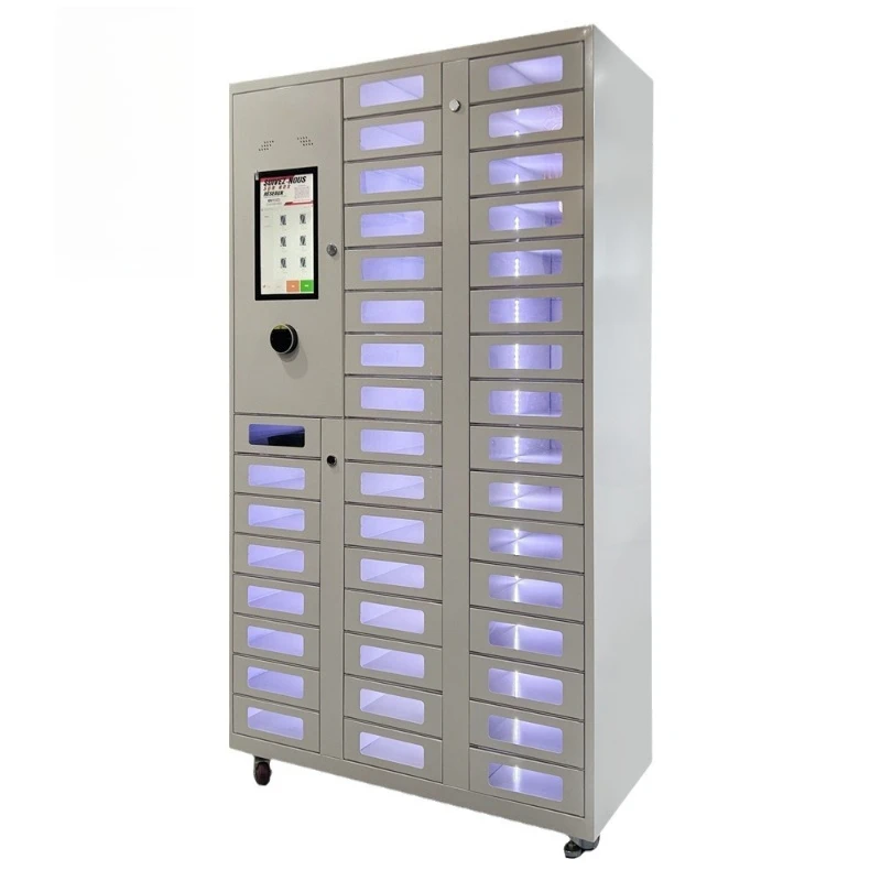 40-Door lattice cabinet toy/digital vending machine, swipe card and scan code to pay for unmanned vending machine, full automati