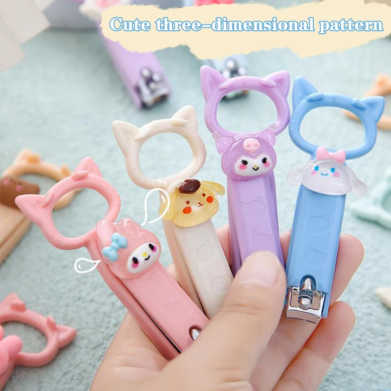 

Sanrio Folding Nail Clippers Cartoon Kuromi Cinnamoroll Adult Nail Clippers Single Pack Student Portable Folding Nail Clippers