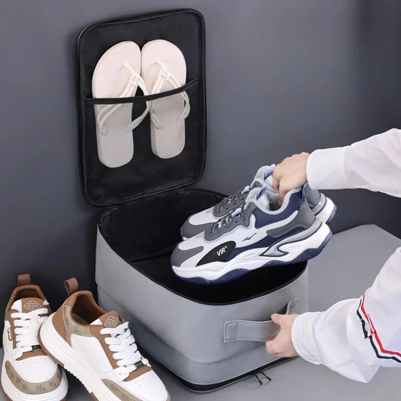 Travel Shoe Storage Bag Hanging Organizer for Home Living Room Multi-Compartment Odor-Proof Pouch for Shoes Slippers view 4