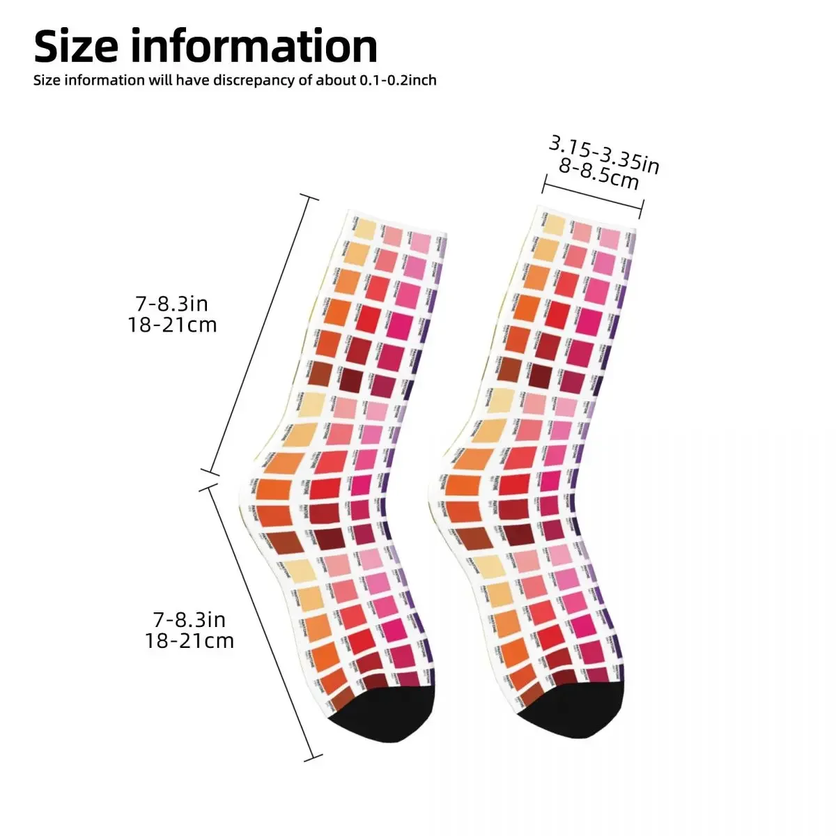 Shades Of Pantone Colors Socks Harajuku High Quality Stockings All Season Long Socks Accessories for Unisex Gifts