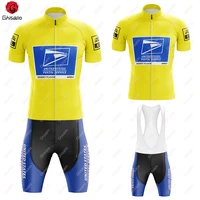 Conjunto de equipo de ciclismo Retro para hombre, camiseta de ciclismo, pantalones cortos, secado rápido, ropa de bicicleta, nuevo