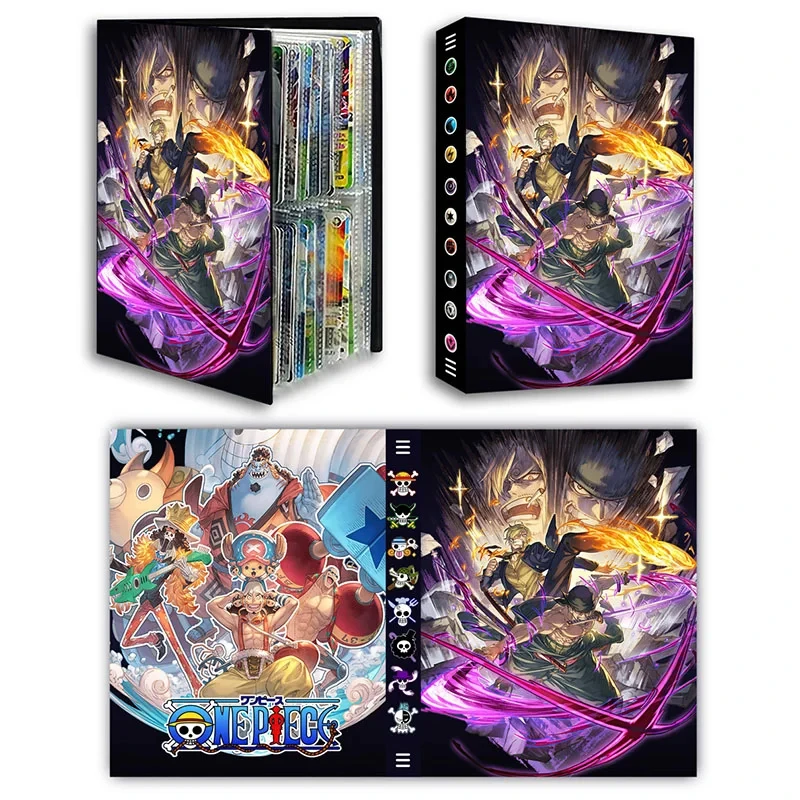 ONE PIECE Monkey D. Luffy Roronoa Zoro 240pcs Card Album Book Game Card Holder Binder VMAX Game Card Collection Kids Toys Gift