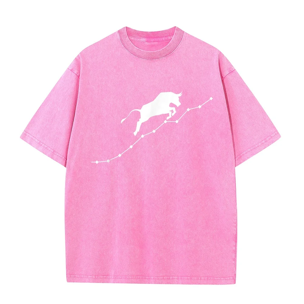 Bull Stock Market Gift For Traders Trading Gifts T-Shirt Funny Male Workwear Men's Tops Essential Printed T Shirt Humor