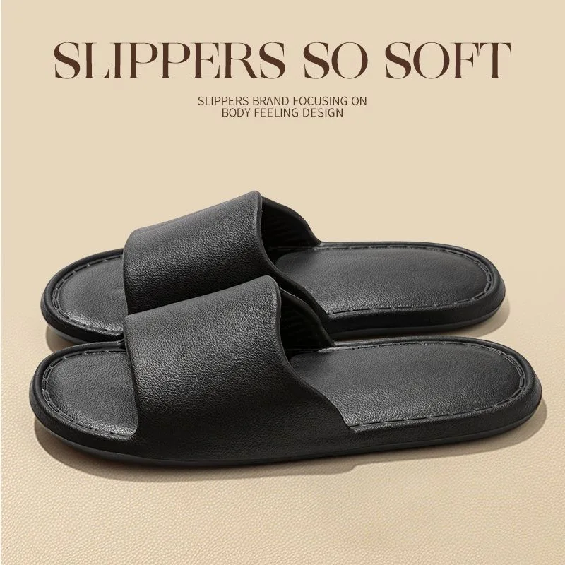 EVA textured slippers for women, luxury indoor home slide sandals for men, 2026 new summer one-band slippers for bathroom shower