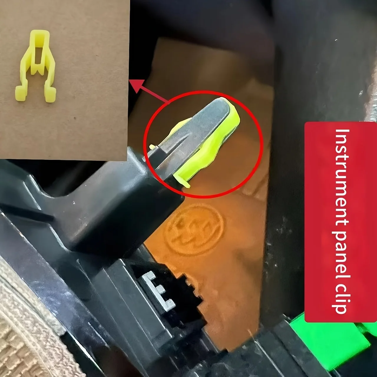 15pcs Auto Instrument U-type Snaps Audio DVD Navigation Panel Buckle Center Console Dashboard Yellow Plastic Clip Car Products