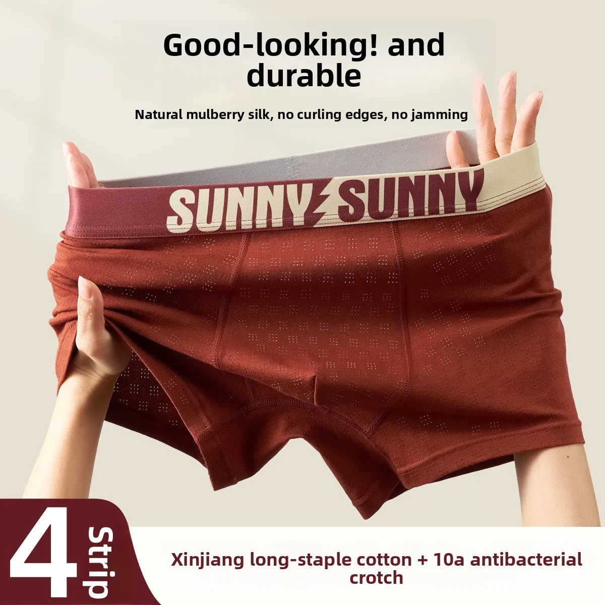 

Men's 10A Antibacterial Cotton Underwear A-Class Breathable Big Size Boxer Shorts Men's Comfortable Trunks
