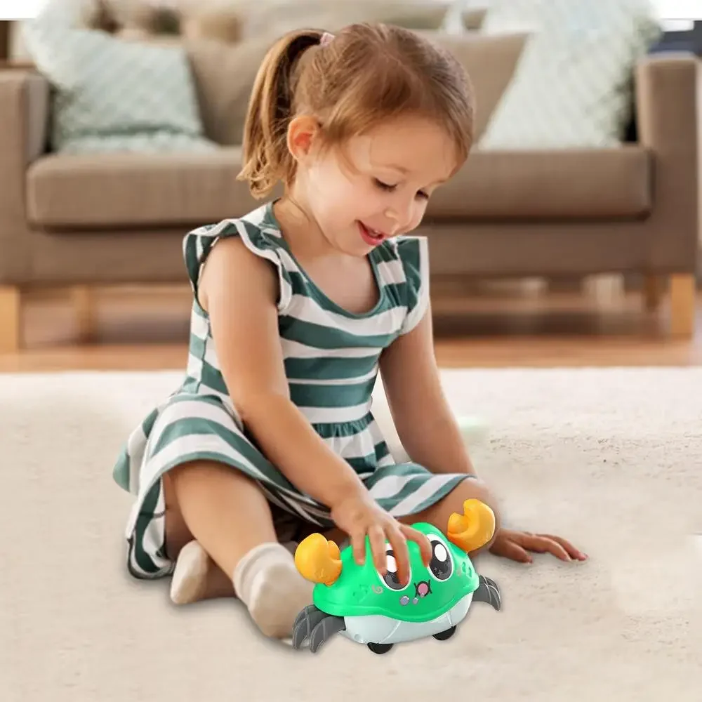 Double Force Walking Crawling Crab Tummy Time Baby Sensory Toys Infant Learning Crawl Development Babies Interactive Walking