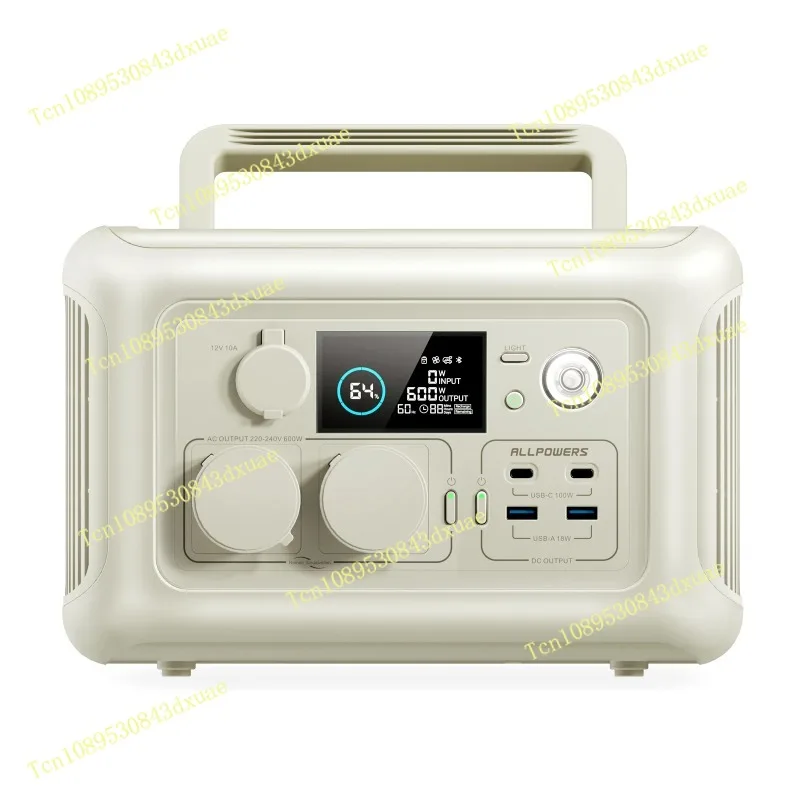 ALLPOWERS R600 Portable Power Station 600W 299Wh LiFePO4 Solar Generator UPS Battery Backup MPPT for Outdoor RV