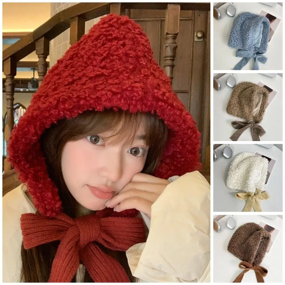 

Casual Thickened Ear Protective Hat Windproof Keep Warm Winter Plush Beanies Balaclava Korean Style Women Lei Feng Hat Skiing