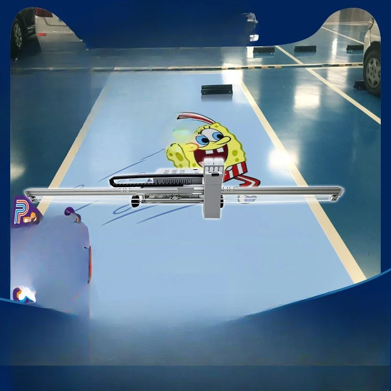 Parking space graffiti machine 3d5d painting machine wall and ground