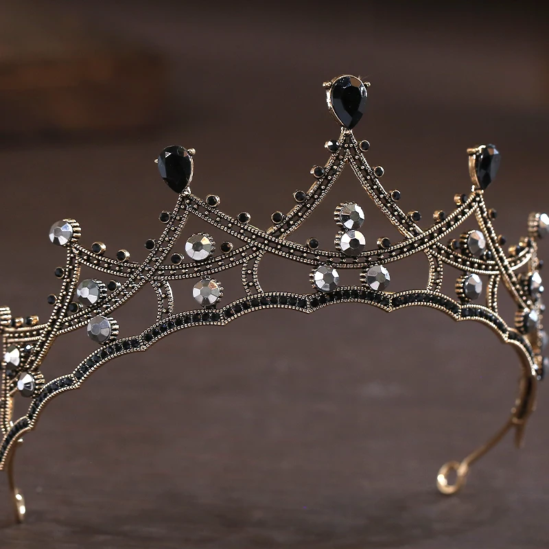 1 قطعة أنيقة فاخرة الفتيات كريستال تاج الزفاف موضة جديدة العروس الملكة رباطات الشعر مجوهرات اكسسوارات حفلة عيد ميلاد #6