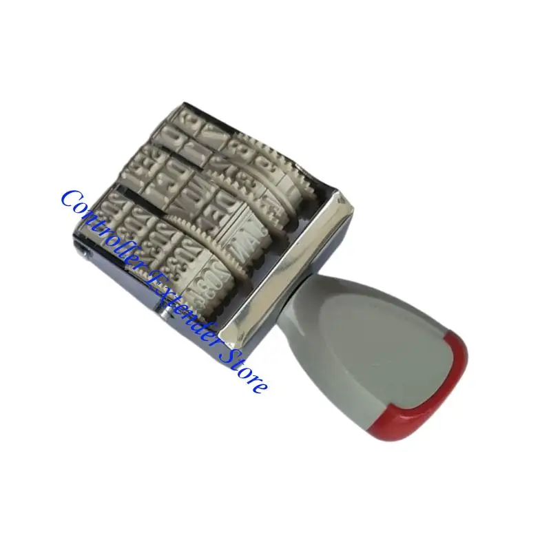 N84B Inglés/Español/Fecha French Sello Número plástico Sello Dígitos Ajustable Número Estample Sello tinción Sello para