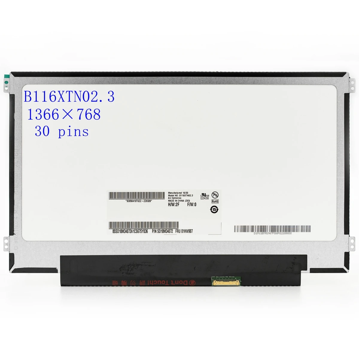 Lcd Screen Matrix 30pins B116XTN02.3 fit  B116XTN02.5 M116NWR6 R5 M116NWR6 R0 NT116WHM-N42 N12 Left and right screw holes