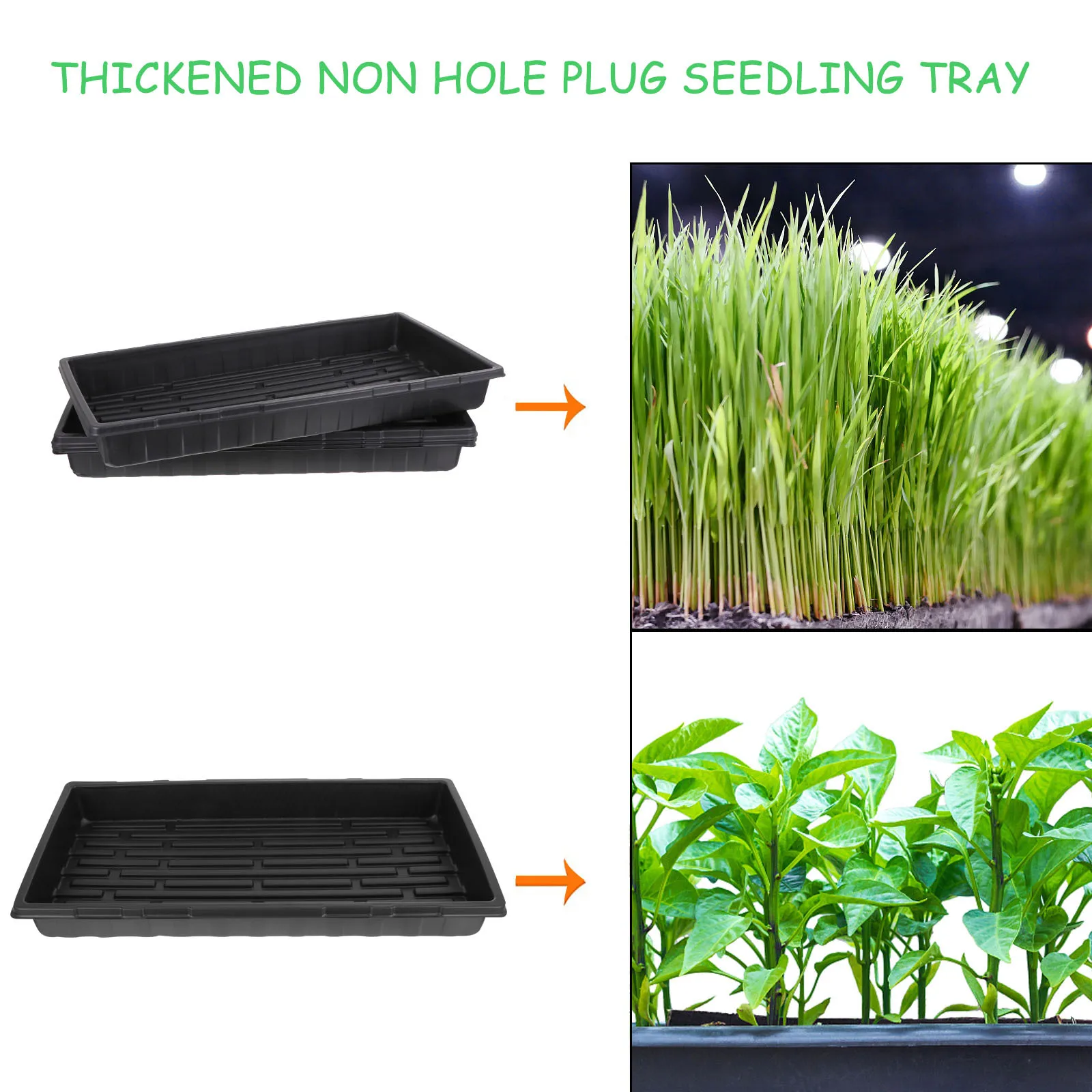 

4 шт. лоток для проращивания, утолщенный детский лоток для выращивания садовых растений, стартовые лотки без сливных отверстий, эко