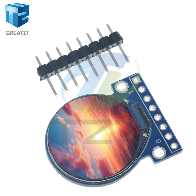 GREATZT TFT Display 0.71 Inch TFT LCD Display Module Round RGB 160*160 GC9A01 Driver 8PIN SPI Interface 160x160 PCB For Arduino
