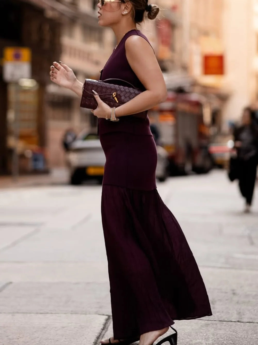 여성 로맨틱 옐로우 니트 세트 버튼 조끼 Pleated Splicing 스커트 2025 봄 여름 패션 홀리데이 우아한 스커트 세트