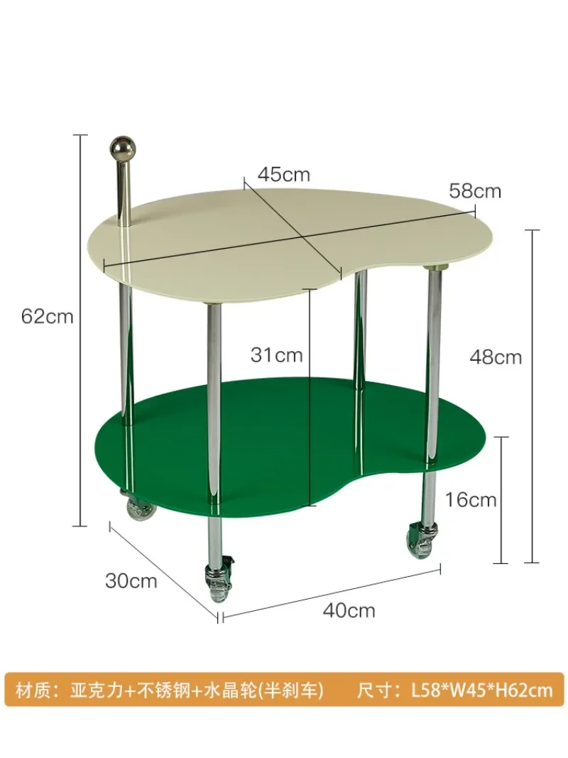 Medieval cloud edge few creative acrylic trolley shelf movable corner few