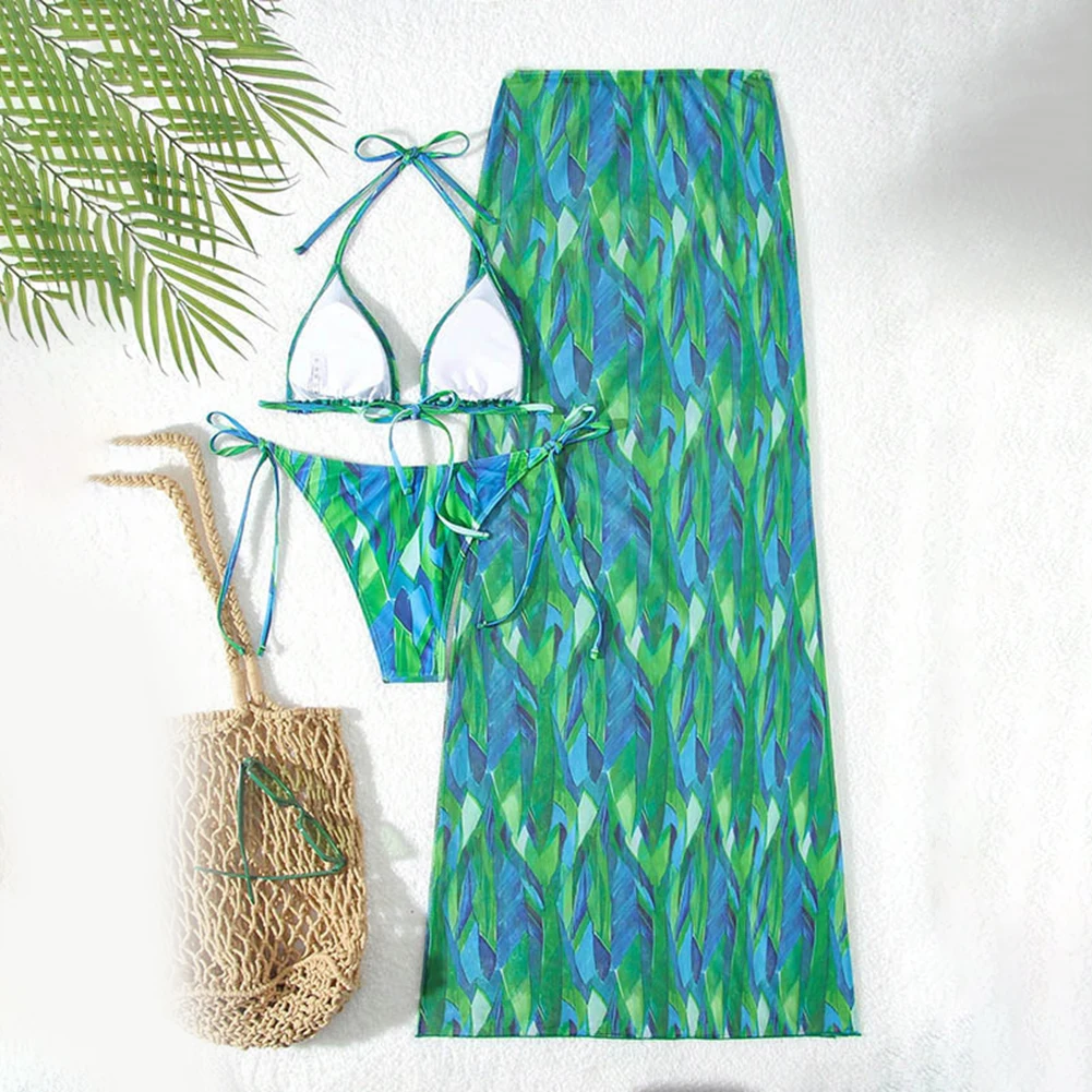 Printed Swimwear For Women Ladies Bikini Set Beachwear Brand New Condition Comfortable Fit Daily And Vacation Use